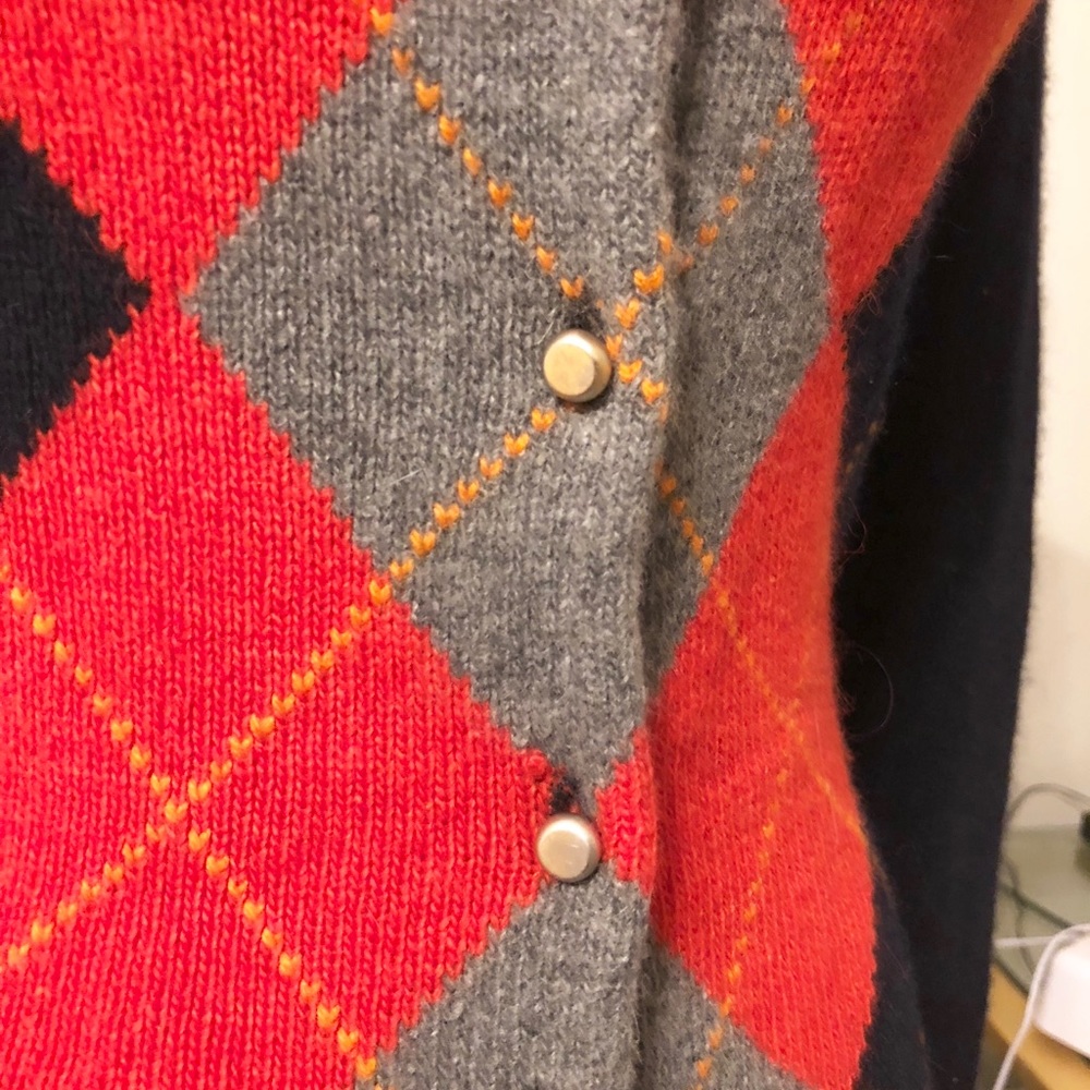 JCrew Wool Argyle Cardigan - Picture 5 of 7